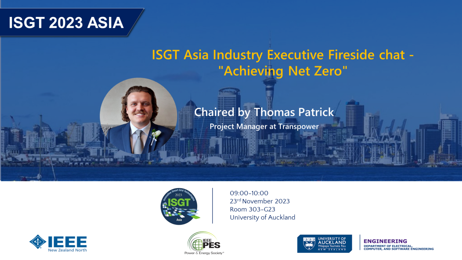 Thursday, 23 November IEEE PES ISGT Asia 2023